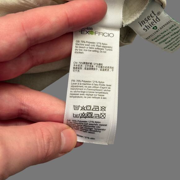 ExOfficio Insect Shield Tan Khaki LS Button Up Shirt Women’s XS GUC - Picture 4 of 6